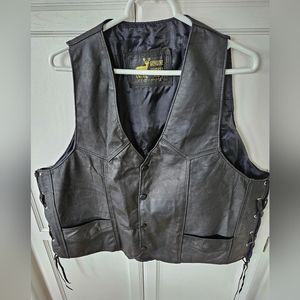 Vintage 90's Genuine Leather Biker Vest